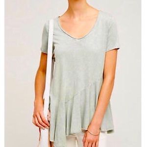 Anthropologie Eri & Ali Fluttered Peplum Tee
